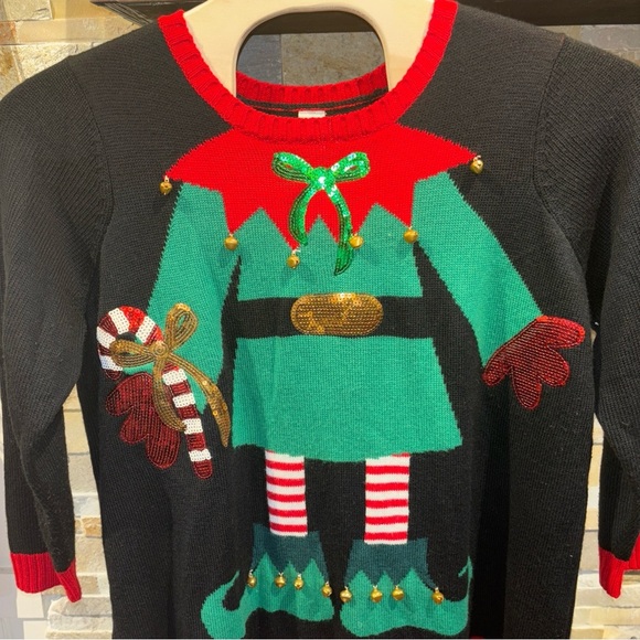 HOLIDAY TIME SIZE  3X  LADIES SWEATER   You Are The Elf With JINGLE Bells - Picture 4 of 11